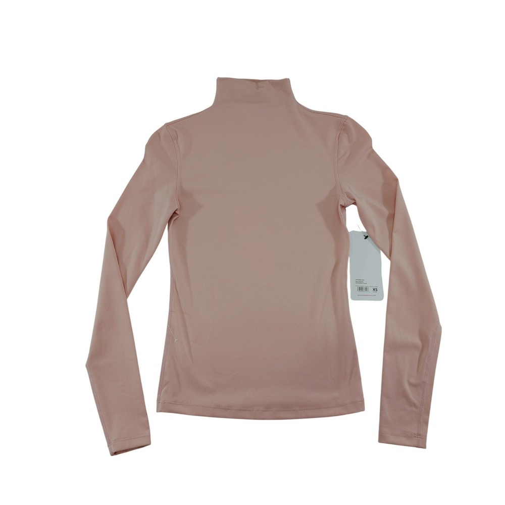 Yogalicious Zenely Evelyn Mock Neck Long Sleeve Top XS Pale Mauve Nacreous Cloud
